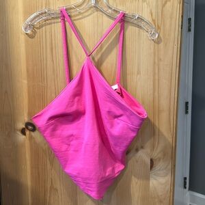Anthropologie Halter Pink Top M